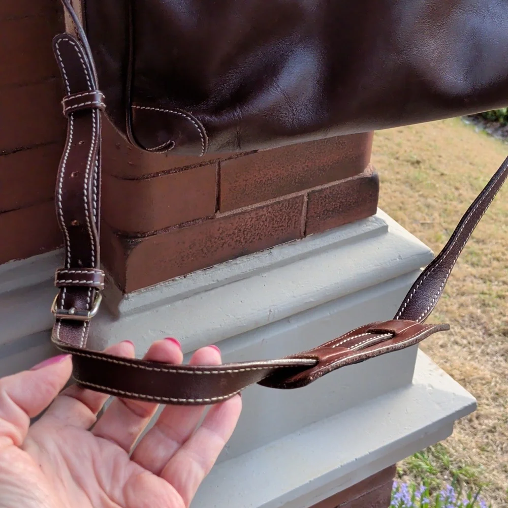 Bally Two Way Leather Briefcase Bag - Brown